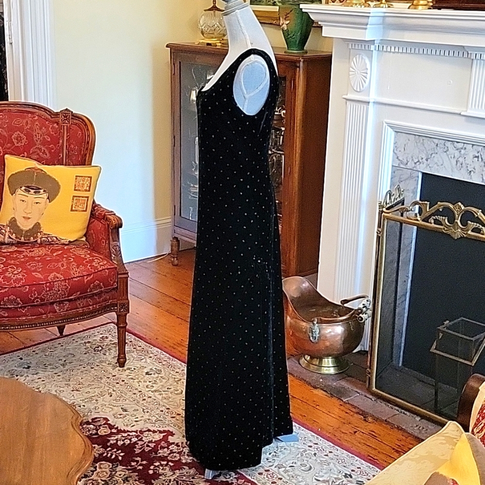 Vintage Nan Duskin Black Velvet Gown - image 1